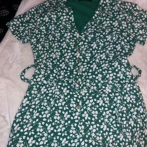 Abercrombie & Fitch Teal Button-Up Dress